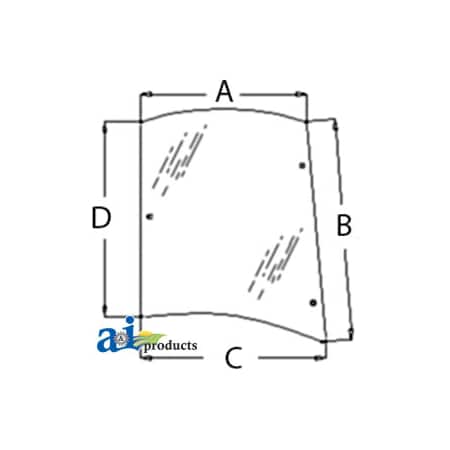 A & I Products Glass, Rear, Side (LH) 38" x30.5" x6" A-3902130M1